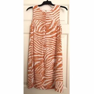 NWT H&M Orange & White Zebra Print Shift Dress